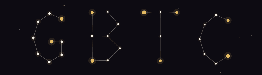 GBTC as four constellations in a single row